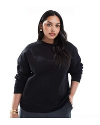 ASOS - Sudadera Negra Extragrande Con Interior Afelpado Ultimate De Asos Design Curve - Lyst