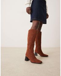 Raid - Ishbel - bottes à talon carré - marron - Lyst