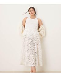 ASOS - Asos Design Curve Premium Textured Lace Sheer Maxi Skirt - Lyst