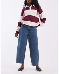 Vans - Vaqueros Barrel Con Estampado A Cuadros En Denim Azul - Lyst