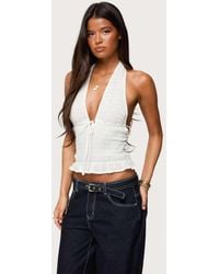 Edikted - Larissa Scrunch Halter Top - Lyst