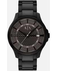 ARMANI EXCHANGE - – hampton – herren-quarzuhr aus em edelstahl mit 3 zeigern - Lyst