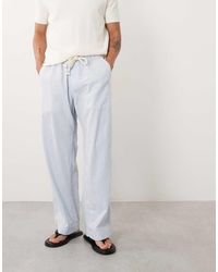 Abercrombie & Fitch - Cotton Rich baggy Seersucker Trousers - Lyst
