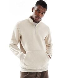 Only & Sons - Quarter Zip Fleece - Lyst