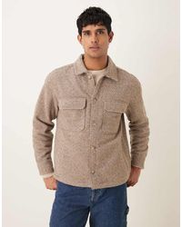 Abercrombie & Fitch - Relaxed Boucle Shirt Jacket - Lyst