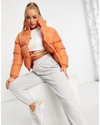 Threadbare Cropped Gewatteerd Jack - Oranje