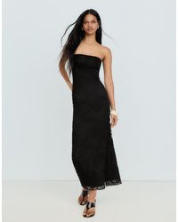 Bershka - Rustic Bandeau Midi Dress - Lyst
