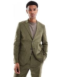 Jack & Jones - Premium Slim Fit Linen Suit Jacket - Lyst