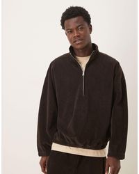 ASOS - Co-Ord Boxy Oversized Half Zip Ribbed Velour Track Jacket - Lyst