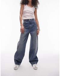 TOPSHOP - High Rise baggy Jeans - Lyst