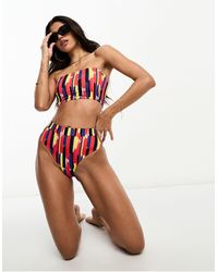Threadbare - – bikini aus trägerlosem bikinioberteil und bikinihose mit hohem bund - Lyst