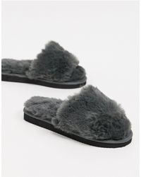 ASOS Серые Слиперы На Массивной Подошве - Серый
