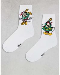 ASOS - Disney 2 Pack Socks With Christmas Mickey & Minnie Graphic - Lyst
