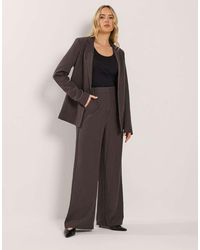 Long Tall Sally - Pinstripe Wide Leg Trousers - Lyst