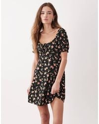 New Look - Ditsy Floral Mini Dress - Lyst