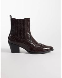 ASOS - Western Chelsea Boots - Lyst