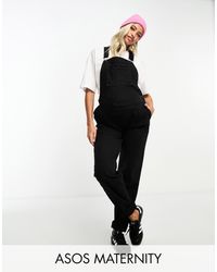ASOS - Asos Design Maternity Denim Dungarees - Lyst
