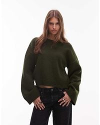 ASOS - Wide Sleeve Oversized Knitted Jumper - Lyst