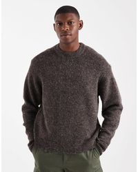 Only & Sons - Pull coupe carrée en maille avec col ras - Lyst