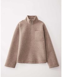ASOS COLLECTIVE - Oversized Super Heavyweight Scuba-Style Fabric Quarter Zip Funnel - Lyst