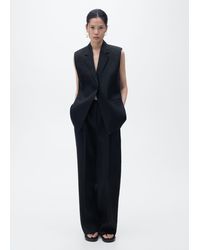 Mango - – gerade geschnittene hose aus 100% leinen - Lyst