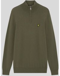 Lyle & Scott - Mid Knits Cotton Merino Quarter Zip Jumper - Lyst