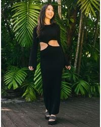 South Beach - Maxi Knit Beach Dress With Cutout Detail - Lyst