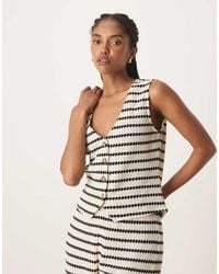 Nobody's Child - Textured Stripe Waistcoat Co-ord - Lyst