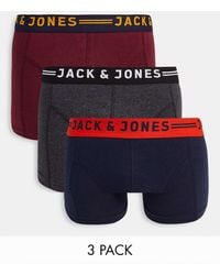 Jack & Jones - Trunks 3 Pack With Contrast Waistband - Lyst