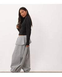 ASOS - Asos Design Petite Balloon Pants With Skirt Overlay Detail - Lyst