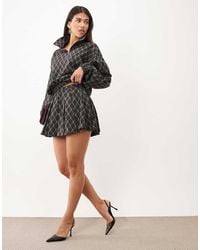 ASOS - Mix & Match Brushed Pleated A-line Mini Skirt - Lyst