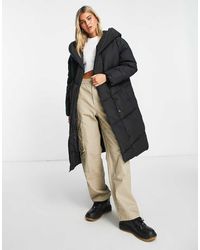 Noisy May - Longline Padded Coat With Hood - Lyst