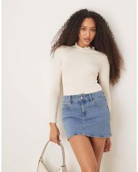 Jdy - High Neck Lettuce Edge Top - Lyst