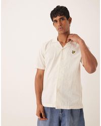 Lyle & Scott - – lockeres oxford-hemd aus leinenmix - Lyst