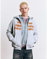 Pull&Bear - Hoodie With Zip And Slogan - Lyst