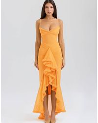 House Of Cb - Gabbi Ruffled Front Gown - Lyst