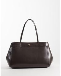 Calvin Klein - Leather Large Tote Bag - Lyst
