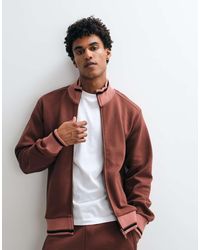 Rains - 41020 Downtime Co-ord Knitted Double Zip Logo Track Top - Lyst