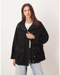 Mango - 100% Cotton Longline Pocket Detail Jacket - Lyst