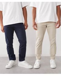 ASOS - 2 Pack Slim Chinos - Lyst