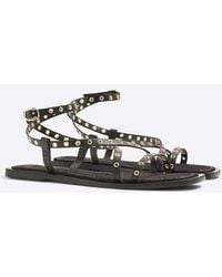 River Island - Wide Fit Eyelet Strappy Sandals - Lyst
