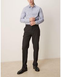 ASOS - Pantalones De Vestir Negros De Corte Slim De -Gris - Lyst
