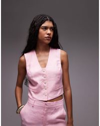 Mango - Linen Waistcoat Co-ord - Lyst