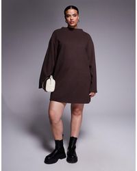 ASOS - Asos Design Curve Supersoft Wide Sleeve Mini Dress - Lyst