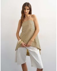 TOPSHOP - High Low Bandeau Top - Lyst