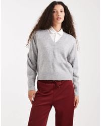 Vero Moda - Soft Oversized V-neck Jumper - Lyst
