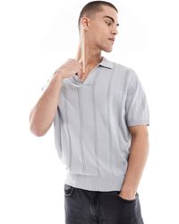 Bershka - Knitted Polo Shirt - Lyst