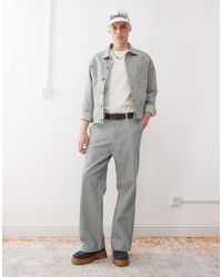 KTZ - – e, weite denim-jeans mit nadelstreifen, kombiteil - Lyst