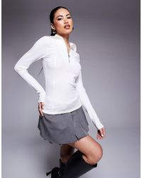 River Island - – langärmliges, geripptes oberteil - Lyst