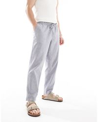 Jack & Jones - Intelligence Drawstring Linen Mix Trouser - Lyst